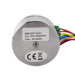 Ф43,2x27mm Bürstenloser Motor Außenläufer 45BLE27-24-0 24V 4850U/min 0,13Nm 70W 3,6A