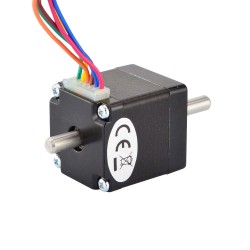 Nema 11 Doppelwellen Schrittmotor 11HS12-0956D 1,8 Grad 4,3Ncm 2,7V 6 Drähte