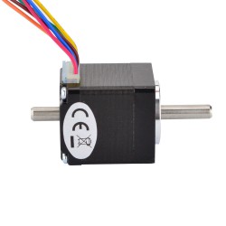Nema 11 Doppelwellen Schrittmotor 11HS12-0956D 1,8 Grad 4,3Ncm 2,7V 6 Drähte