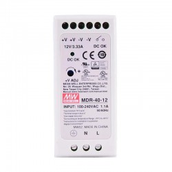 MeanwWell MDR-40-12 Hutschienen Netzteil 12V 3,33A 40W