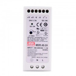Meanwell MDR-40-24 Hutschienen Netzteil 24V 1,7A 40W