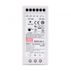 MeanWell MDR-60-5 Hutschienen Netzteil 5V 10A 60W