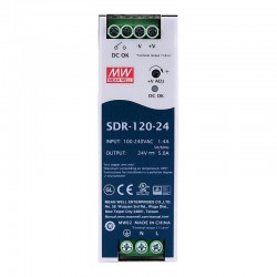 Meanwell SDR-120-24 Hutschienen Netzteil 24V 5A 120W mit PFC-Funktion
