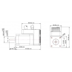 Nema 17 Integrierter AC Servomotor mit Steuerung JMC iHSV42-40-05-24 52W 24V 12,5Ncm 52000U/min