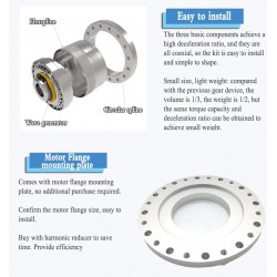 ZXF-Serie spannungswellengetriebe untersetzung 30:1/50:1/80:1/100:1/120:1/160:1 für schritt-/servomotoren