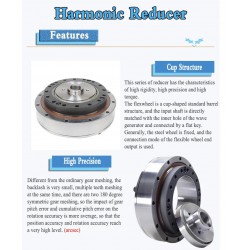 ZXF-Serie spannungswellengetriebe untersetzung 30:1/50:1/80:1/100:1/120:1/160:1 für schritt-/servomotoren