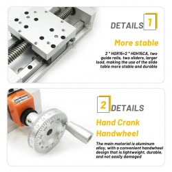 Manuell selbstverriegelnder Schiebetisch OSP001590 Manuelle Linearführung, Linearaktuatoren, Z-Positioniertisch mit Digitalanzeige