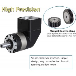 PVE090 Serie Nema 34 Winkel-Planetengetriebe, Übersetzung 3:1 - 100:1 für NEMA34 86mm Motor / 80mm Servomotor