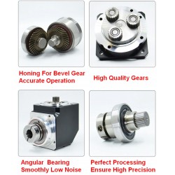 PVE120-Serie, 90°-Winkelplanetengetriebe, Übersetzung 3:1 – 100:1, für 110-mm-/130-mm-Servomotoren, 19/22/24-mm-Eingangsbuchse
