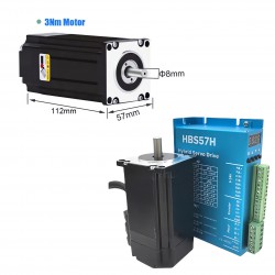 Nema 23 Closed Loop Schrittmotor Kit 57HB250 + HB8080C + S350-24 mit Motor, Schrittmotor Treiber und Netzteil