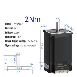 Nema 23 Integrierter Closed Loop Schrittmotor Serie HBT57 1,2 Nm/2 Nm/3 Nm mit Treiber und 1000 Zeilen Encoder