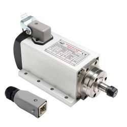 800W 110V/220V Spindelmotor luftgekühlt mit Frequenzumrichter (VFD) Kit GDZ80X73-0.8 + H100-0.75 ER11-Spannzange, 24.000U/min, 400Hz