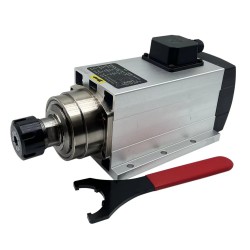4,5kW 220V/380V luftgekühlter Spindelmotor Satz JGF-60-24Z/4.5 + H100-5.5S2/T4 mit Frequenzumrichtern und 13 ER32-Spannzangen