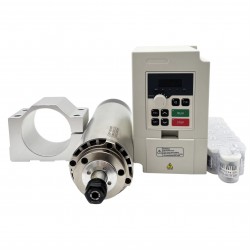 800W 110V/220V Luftgekühlter CNC Spindelmotor Bausatz JGF-F65A-800 + H100-0.75 mit Frequenzumrichter und 13 teiligem ER11-Spannzangensatz