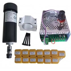 500W CNC Luftgekühlt Spindelmotor Kit OSP001716 110V/220V, 12.000U/min mit Netzteil und 13 ER11-Spannzangen
