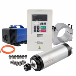 2,2kW 110V/220V/380V wassergekühlter Spindelmotor Bausatz OSP001699 mit Frequenzumrichter + Wasserpumpe + 13 ER20-Spannzangen + Halterung