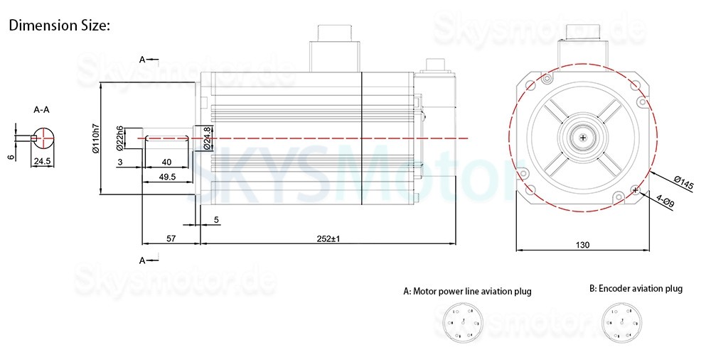 3,0KW AC Servomotor Kit 130JASM530220K-17B-SC+JASD30002-20B 220V 14,32N.m 2000U/min 13,6A mit JASD20002-20B Servomotor Steuerung