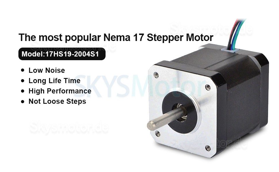 Nema 17 Hohem Drehmoment Schrittmotor 17HS19-2004S1 59Ncm 4 Drähte mit 1m Kabel und Stecker