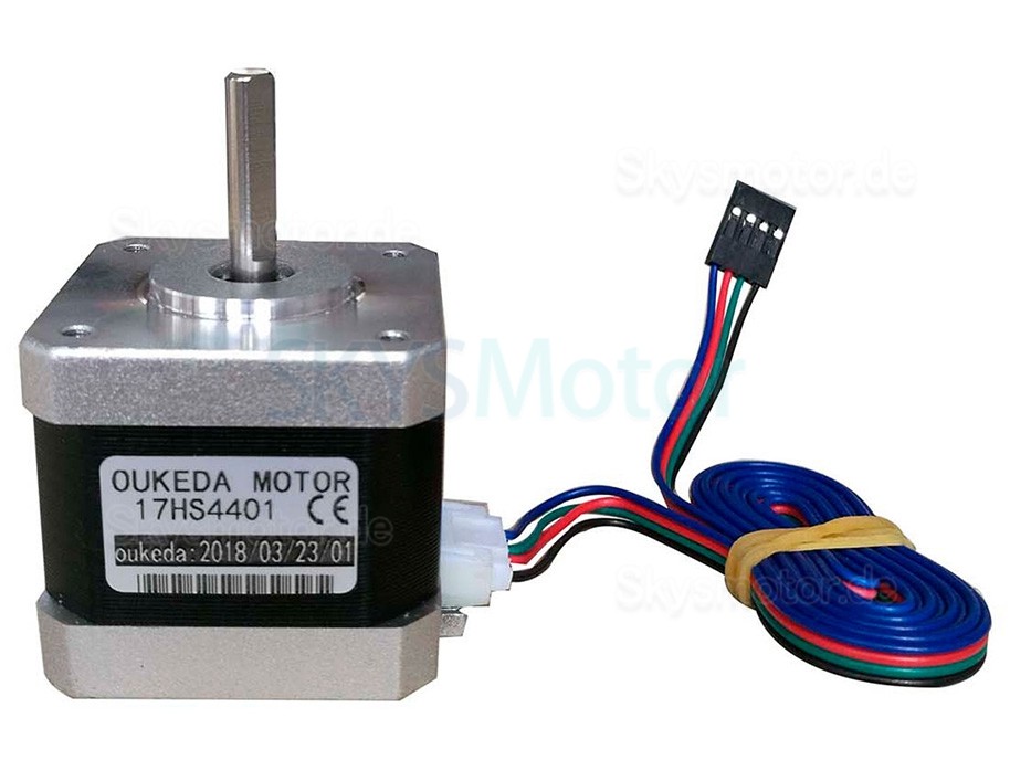 Oukeda NEMA 17 Schrittmotor 17HS4401 1,8 Grad 45Ncm 2 Phasen für 3D-Druckerrobotik