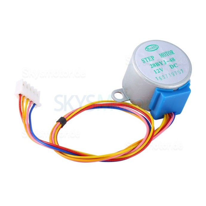 12V 28BYJ-48 Permanentmagnet Schrittmotor mit Getriebe 64:1, 4-Phasen-Schrittmotor für Arduino