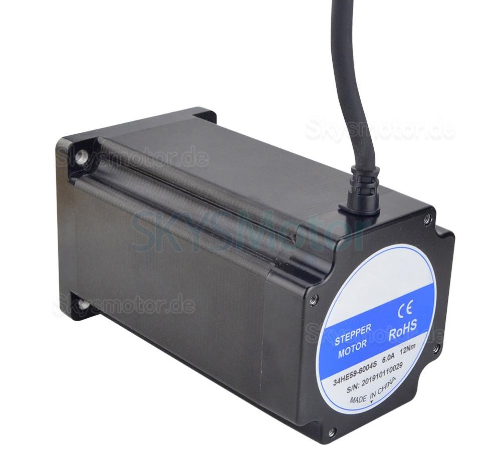 E Serie Nema 34 Schrittmotor 34HE59-6004S 1,8 Grad 12,0 Nm 6,0 A 4 Drähte