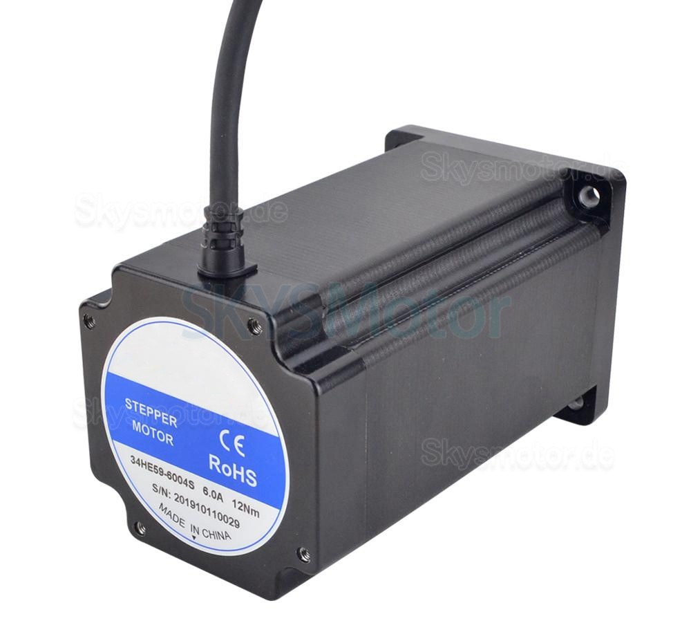 E Serie Nema 34 Schrittmotor 34HE59-6004S 1,8 Grad 12,0 Nm 6,0 A 4 Drähte
