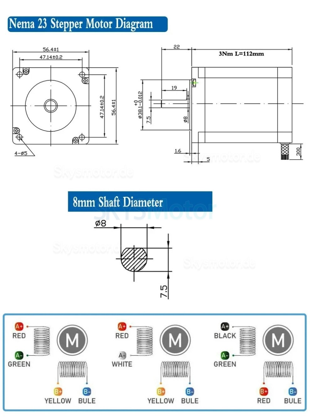 3 Achsen CNC Bausatz mit 3Nm Nema 23 Schrittmotor, Motortreiber und Netzteil