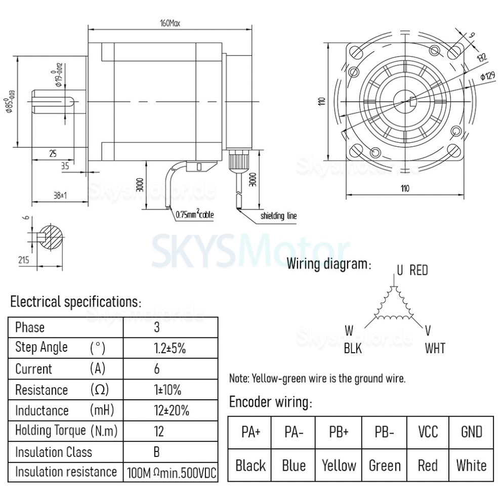 NEMA 42 Closed Loop Schrittmotor Kit 12/16/20 Nm mit 3 Phasen Schrittmotor und Treiber NEMA 42 Closed Loop Schrittmotor Kit 12/16/20 Nm mit 3 Phasen Schrittmotor und Treiber