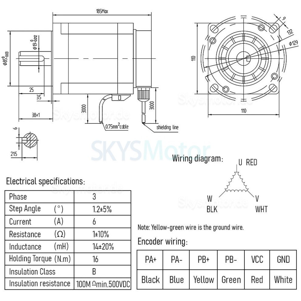 NEMA 42 Closed Loop Schrittmotor Kit 12/16/20 Nm mit 3 Phasen Schrittmotor und Treiber NEMA 42 Closed Loop Schrittmotor Kit 12/16/20 Nm mit 3 Phasen Schrittmotor und Treiber