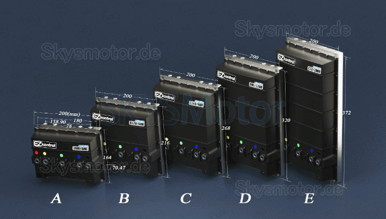 EZcontrol-Serie Bürstenlose Motor Controller Für 3KW BLDC Motor 48V/72V/96V 100A-500A