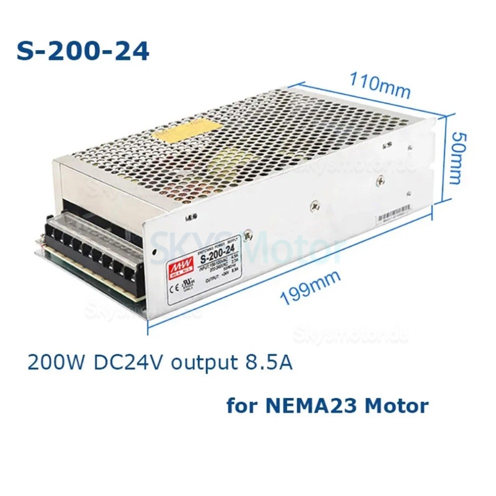 Kugelgewindetrieb Motorisierter Lineartisch Bausatz 1,2Nm/2Nm/3Nm Hub 100 mm &ndash; 300 mm mit Nema-23-Motor, Treiber und Netzteil
