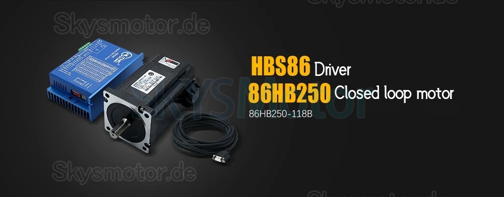 Nema34 Closed Loop Schrittmotor Kit 86HB250-118B-HBS86 (No Brake) 1,8 Grad 8N.m mit HBS86 Treiber