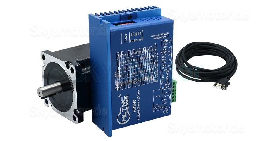 Nema34 Closed Loop Schrittmotor Kit 86HB250-156B-HBS86 1,8 Grad 12N,m mit HBS86 Treiber + Bremse