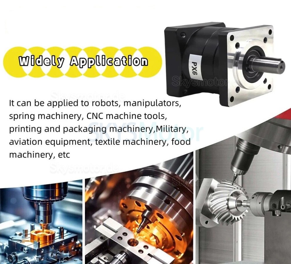 86PX-Serie Nema 34 Planetengetriebe, &Uuml;bersetzung 5:1 - 100:1 f&uuml;r 86-mm-Schrittmotoren
