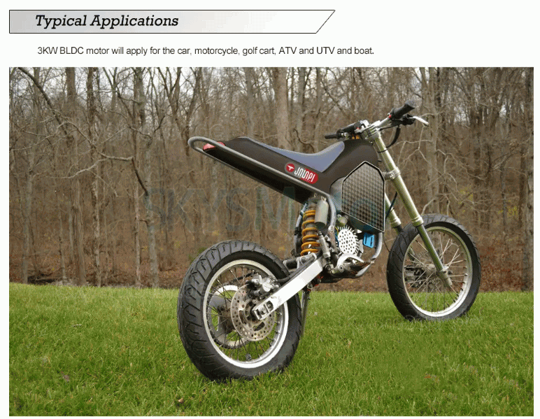 48V/72V 3KW Bürstenloser Radnabenmotor + Controller Kit HPM3000A-EZ-A48400-kit Für Elektrofahrräder, Mountainbikes und Motorräder
