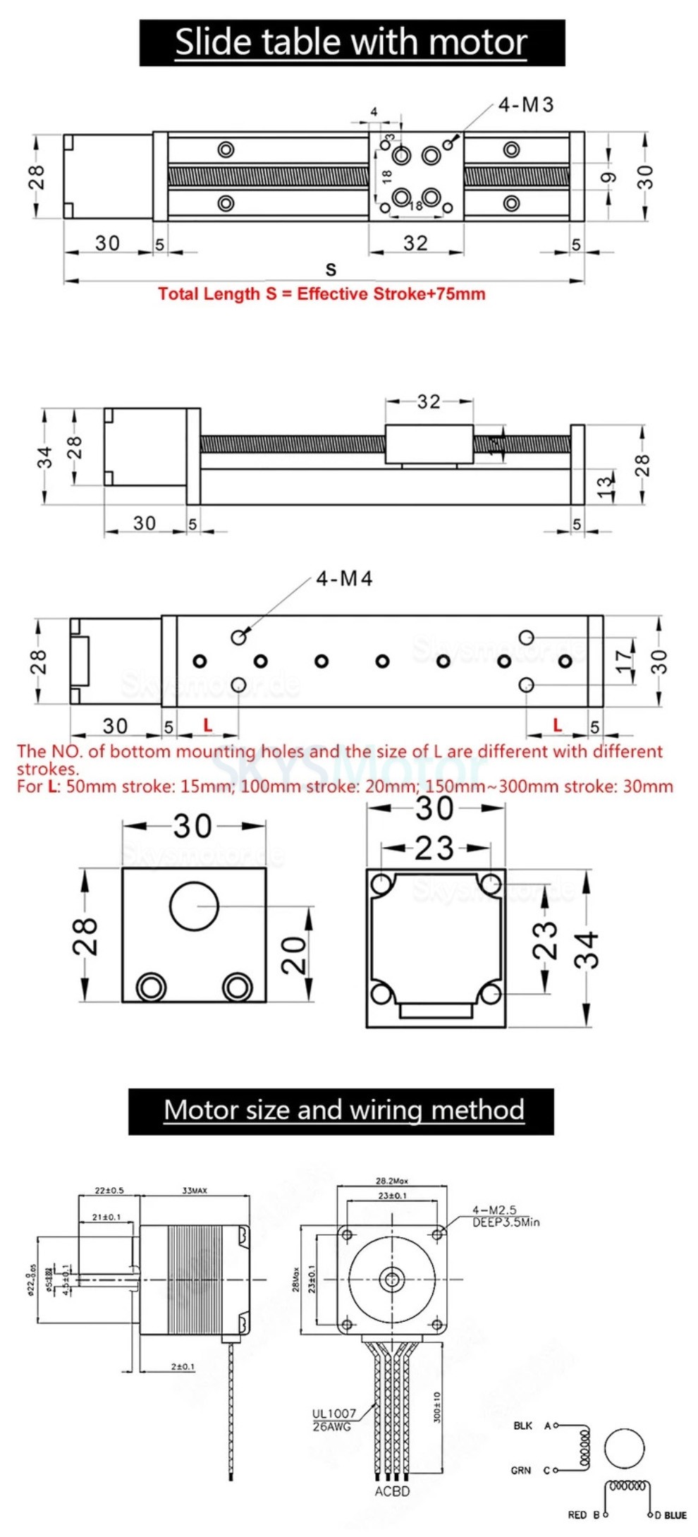 Lineartisch Motorisiert OSP001603 Linearführungsmodul 50mm–300mm Hub mit Nema11 Motor Kit Lineartisch Motorisiert OSP001603 Linearführungsmodul 50mm–300mm Hub mit Nema11 Motor Kit