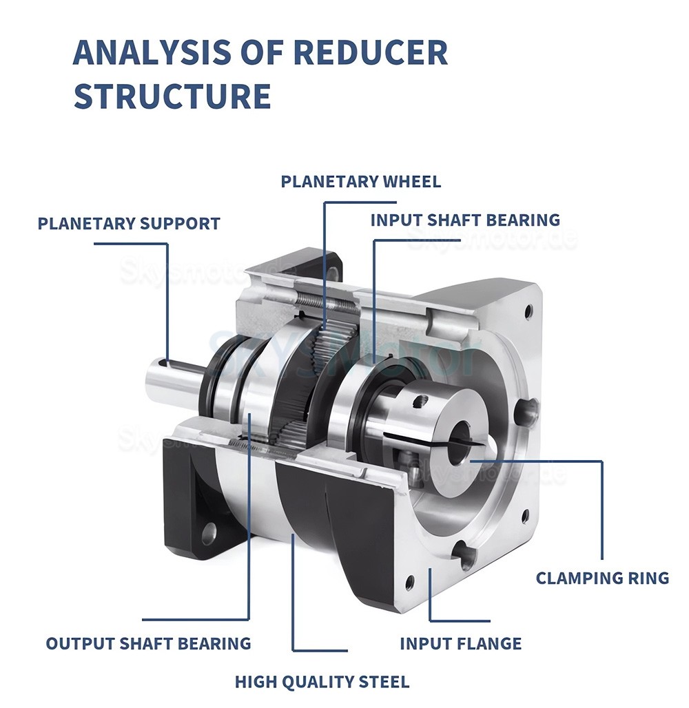 Nema 23 Planetengetriebe Schrittmotor DLF+HBT5776C mit 4:1/5:1/10:1/20:1/25:1/40:1/50:1/100:1 Planetengetriebe