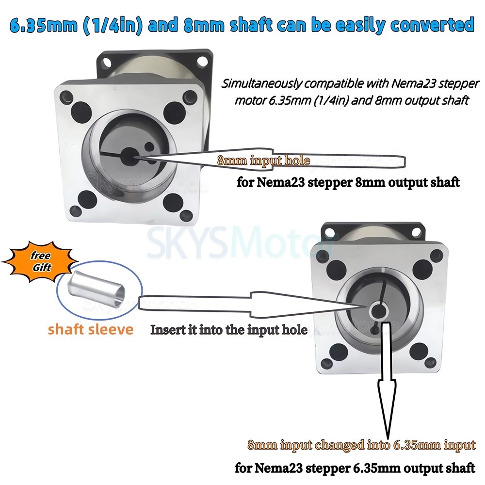 Nema 23 Planetengetriebe Schrittmotor DLF+57HS5630A4D mit 4:1/5:1/10:1/20:1/25:1/40:1/50:1/100:1 Planetengetriebe