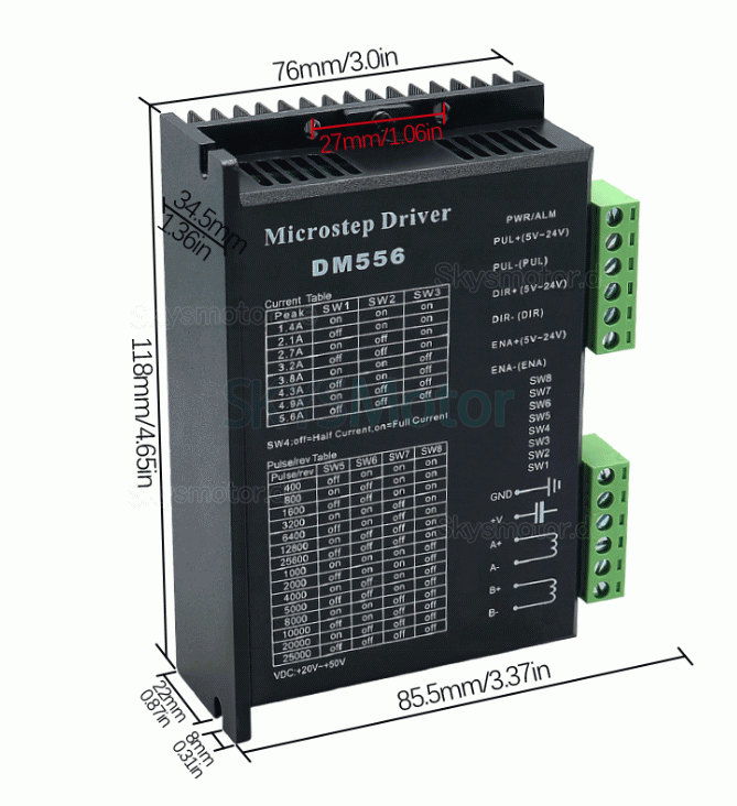 3 Achsen CNC Bausatz mit 3Nm Nema 23 Schrittmotor, Motortreiber und Netzteil