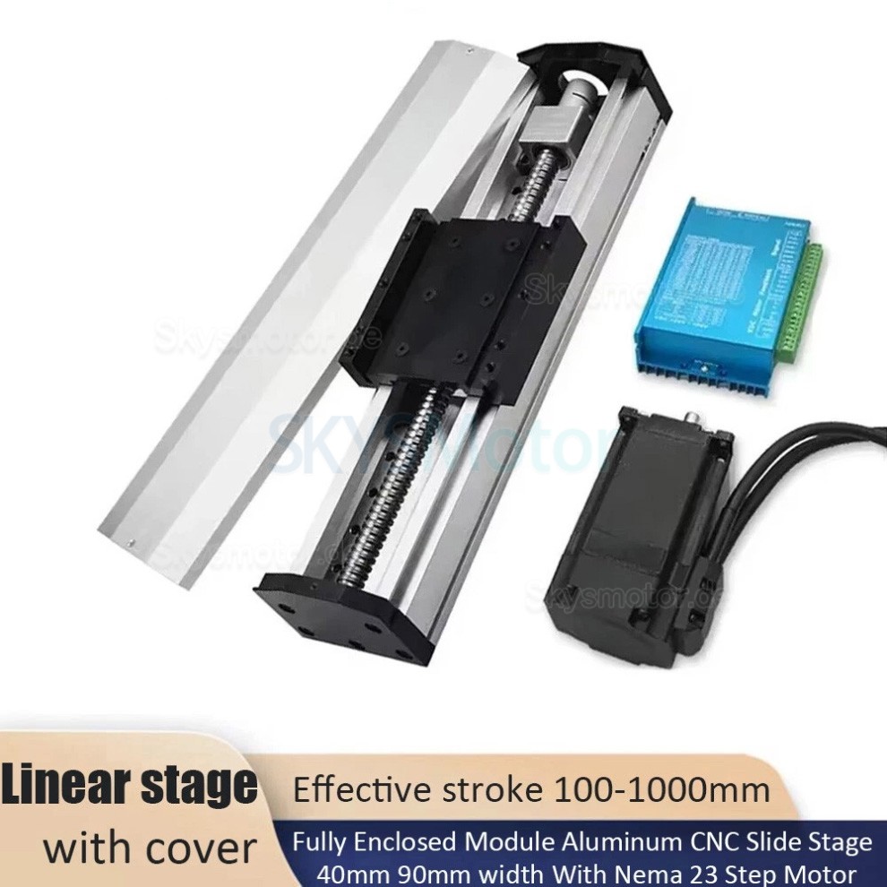 Vollst&auml;ndig gekapseltes, wasserdichtes Kugelgewindetrieb-CNC-Schlitten-Kit OSP001614 mit NEMA 23-Schrittmotor + HB8080C-Treiber