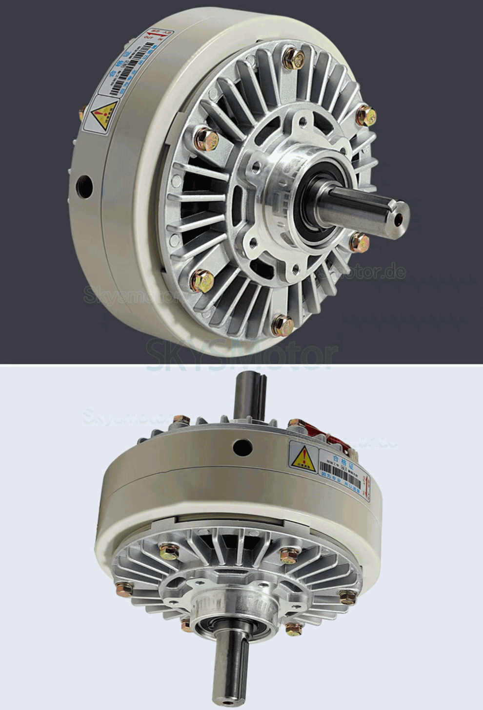 FL-S-C Serie Doppelwellen Magnetpulverkupplung 6Nm-50Nm 24VDC CNC-Magnetpulverkupplung