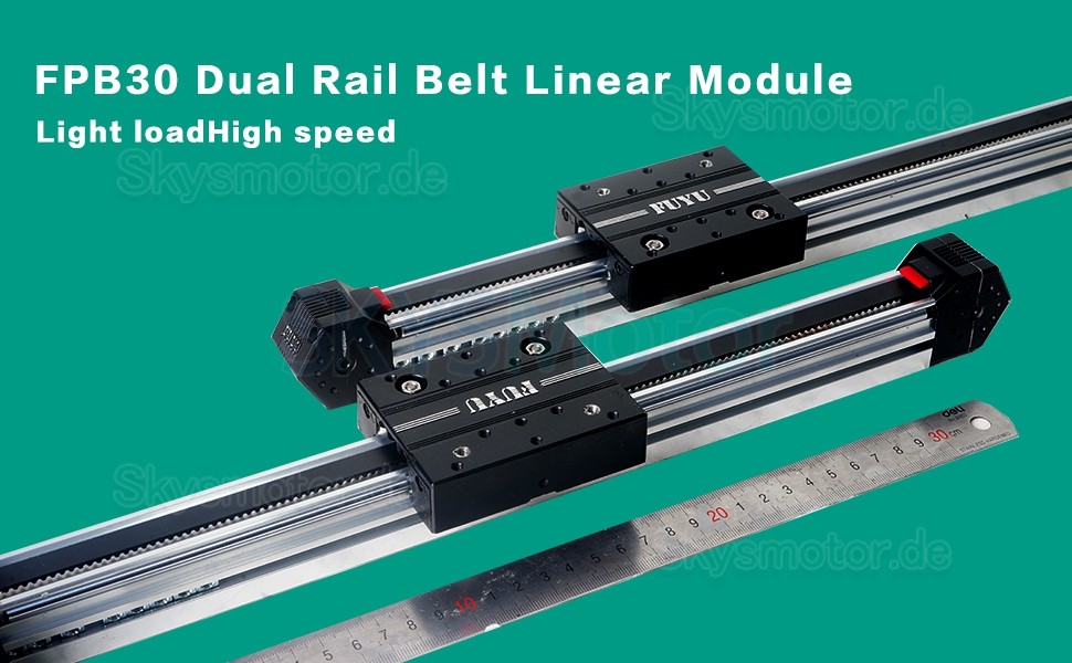 Linearführung Linearmodul Lineartisch Riemenantrieb FPB30 mit Nema 17 Schrittmotor für CNC
