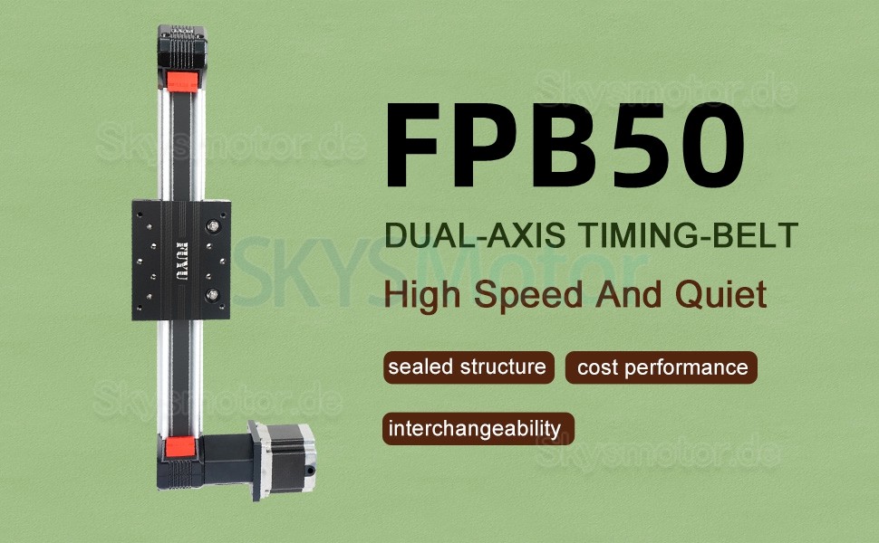 Linearantrieb mit Kugelumlaufspindel, CNC Linearführung FPB50 95 mm mit Nema 23 Schrittmotor