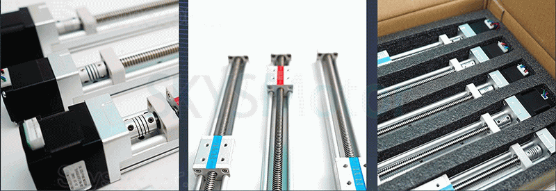 Linearführungsschiene, Kugelgewindespindel Aktuator FSK30J 50–500 mm mit Nema 14 Schrittmotor