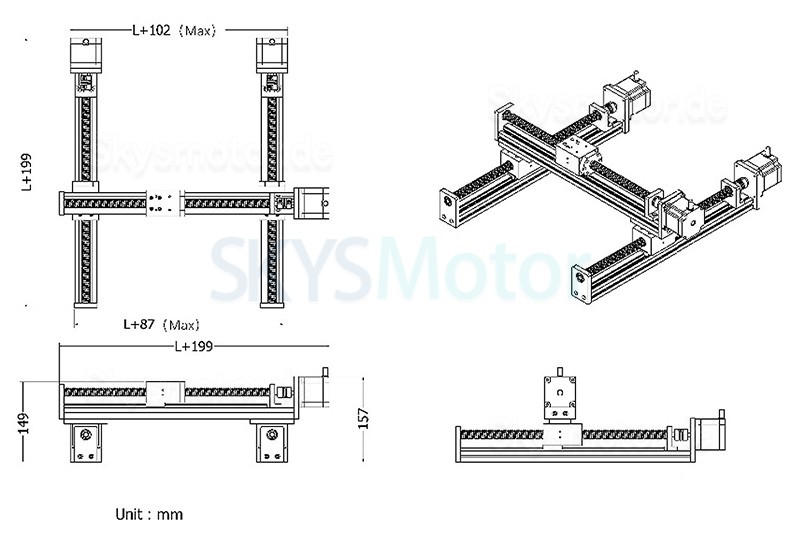 FSL40 Linearführungstisch, Schiebeantrieb,XY-Verschiebetisch XYZ-Tisch