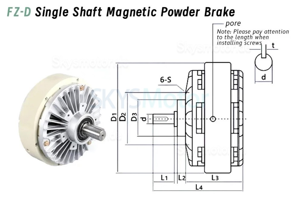 FZ-K-Serie Hohlwellen Magnetpartikelbremsen-Kit mit vollautomatischem magnetischer Pulverspannungsregler KDT-B-1000