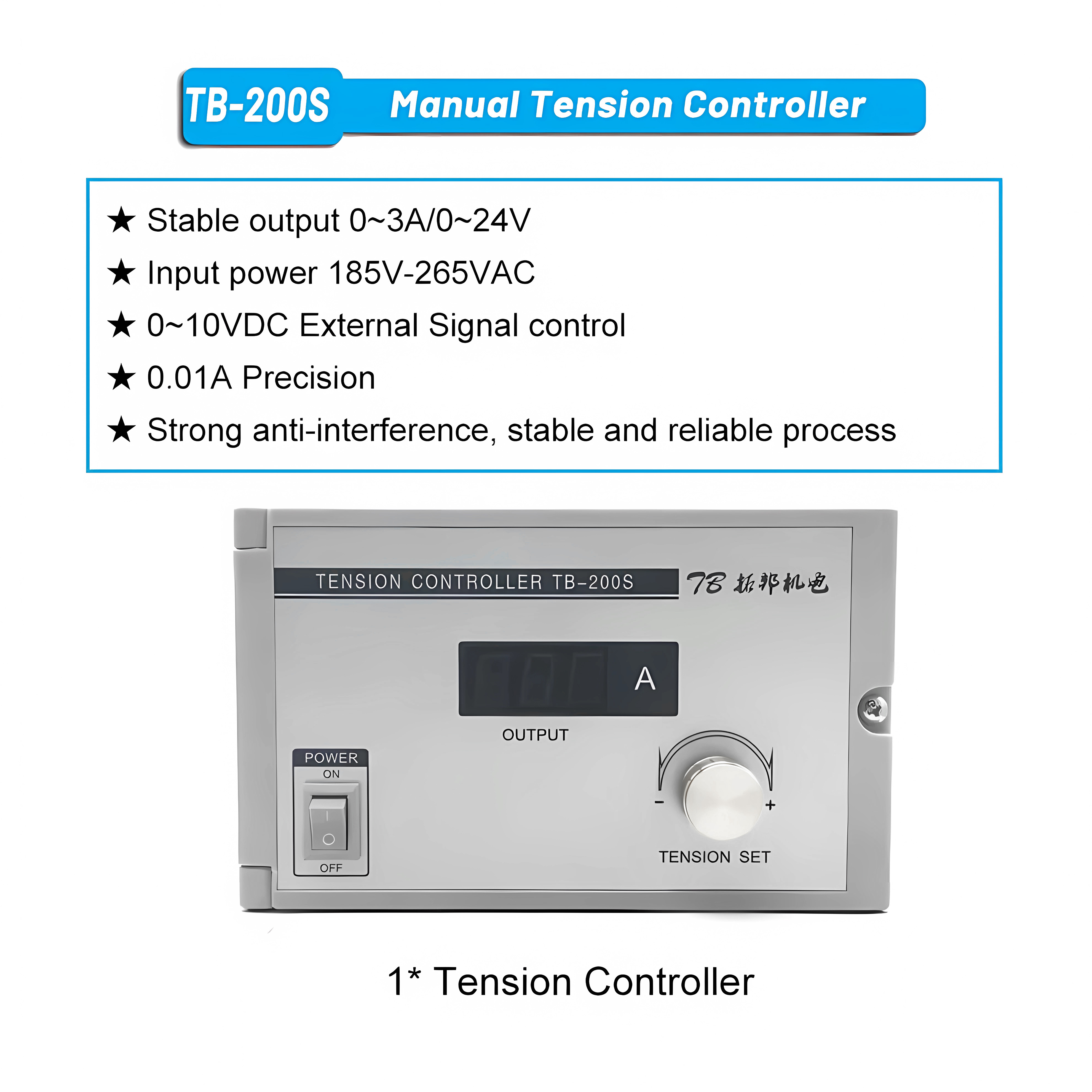 FZ-D Serie Einwellen Magnetpulverbremsensatz 6 Nm&ndash;50Nm mit Spannungsregler TB-200S
