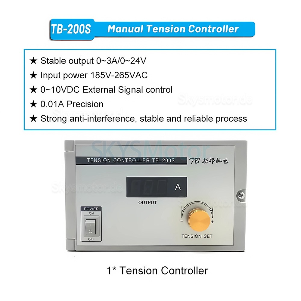 FK-D Serie Einwellen Magnetpulverbremsensatz 6 Nm&ndash;50Nm mit Spannungsregler TBS-200A