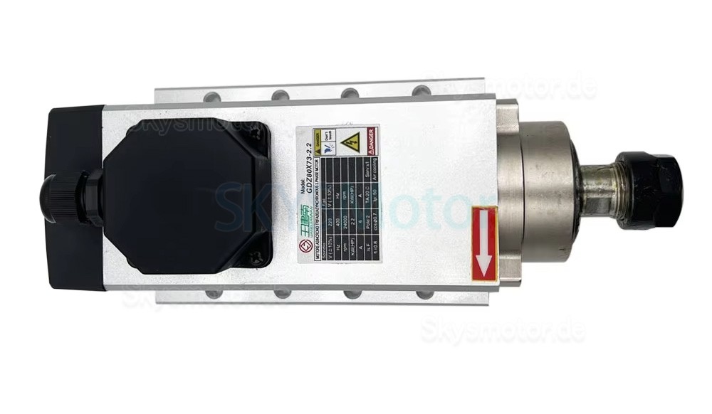 2,2kW 220V/380V Luftgekühlt Spindelmotor & Frequenzumrichter-Kit GDZ80X73-2.2 + H100 ER20 Spannzange, 24000U/min, 400Hz 2,2kW 220V/380V Luftgekühlt Spindelmotor & Frequenzumrichter-Kit GDZ80X73-2.2 + H100 ER20 Spannzange, 24000U/min, 400Hz