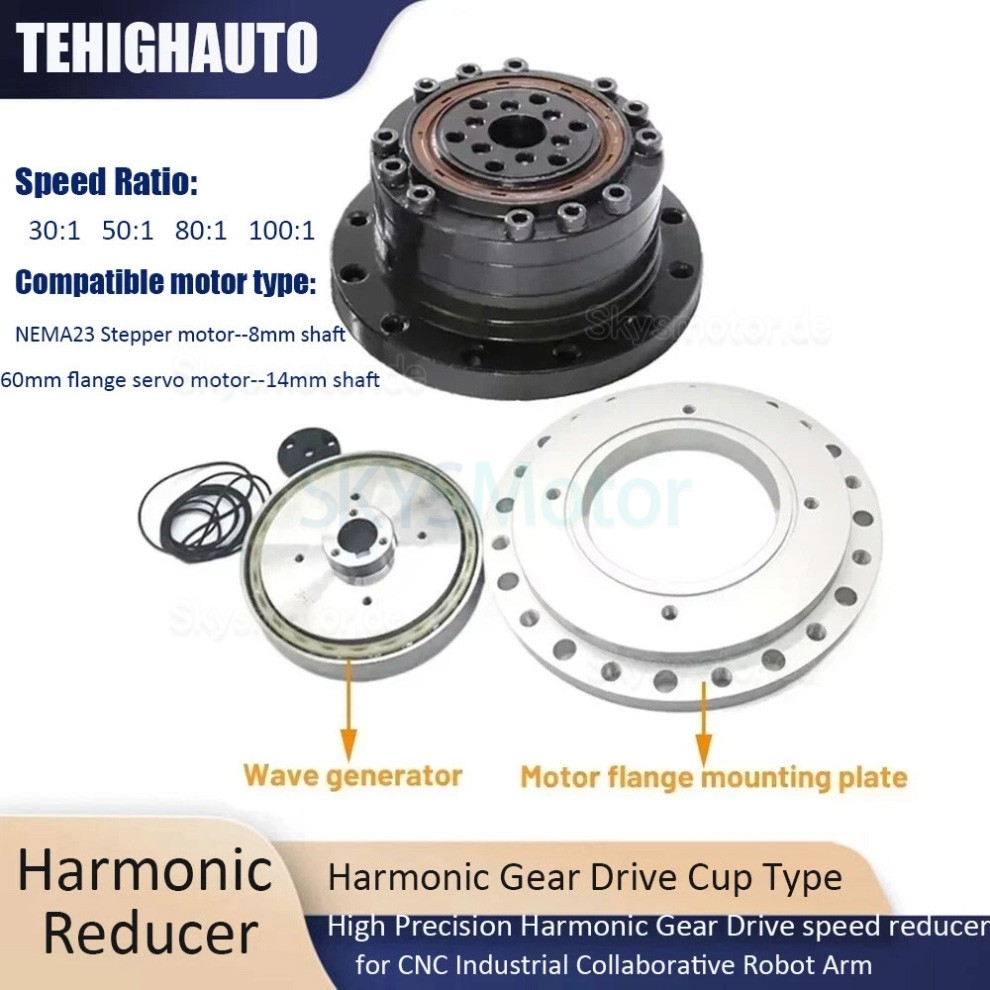 ZXS20-Serie wellgetriebe (Cup-Type) &uuml;bersetzungsverh&auml;ltnis 30:1/50:1/80:1/100:1 f&uuml;r schritt-/servomotoren